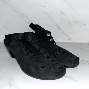Munro Abby slingback sandal black sz 7